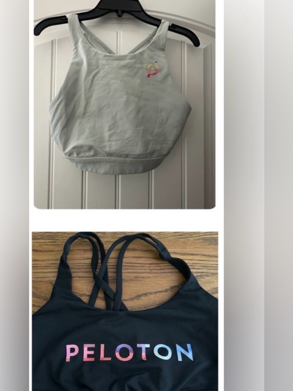 Peloton x Lululemon Bundle Size 8 2 Pc Bras Like New High Neck Bra Strappy